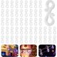 thumbnail image 1 of 50 PCS Gancho de canalón navideño de plástico Ganchos de luces navideñas blancas Ganchos de canalón para guirnaldas Clips de canalón en forma de S para decoración de fiesta LED al aire libre, 1 of 5