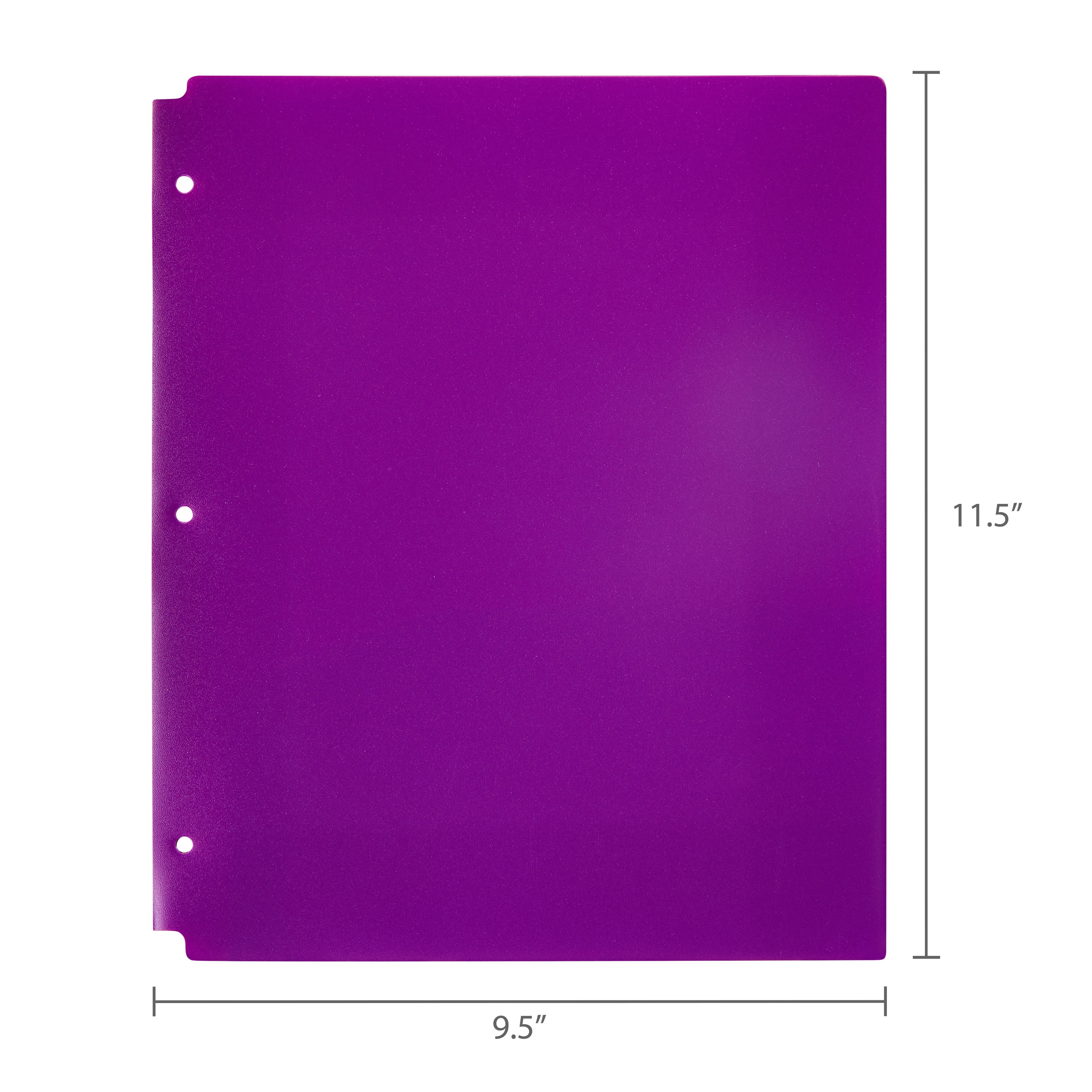 (28 pack) Pen+Gear 2-Pocket Poly Folder, 9.4" x 11.4", Purple