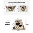 thumbnail image 6 of Waterfall Valances for Windows, Farmhouse Bear Kitchen Sheer Valance Curtains, Country Vintage Animals Paw Print Brown Rod Pocket Elegant Swag Valances for Living Room Bedroom, 47.2"x38.5", 2 Panel, 6 of 8