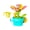 Pink, variant on Flower Pot Bath Toy and Watering Cup, Interactive Bath Toys with Strong Suction Cups for Over 18 Months Old