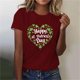 thumbnail image 2 of Mujeres Manga Corta de Verano Tops Impreso Sudadera Casual, Cuello Redondo Blusa Ligera para la Primavera Y el Verano, 2 of 7