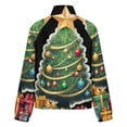 thumbnail image 6 of Jackets for Women Winter Coat Jackets Flannel Stand Collar Jacket(Christmas Tree with Gifts,Size:S-4XL), 6 of 7