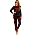 thumbnail image 2 of Racifhz Family Matching Halloween Pajamas Set Cute Pumpkin Print Loungewear Long Sleeve Sleepwear Top and Pants Holiday Outfits Halloween Gifts for Family Adults, Women Size:L, 2 of 5