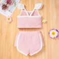 thumbnail image 3 of BONIXOOM Little Girls Outfits Clothes Toddler Kids Christmas Gifts Sleeveless Round Neckline Drawstring Christmas Set Pink 70, 3 of 9