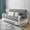 128cm/50.3inch, variant on Contemporary Expandable Couch, Dual-Purpose Sofa Bed, Living Room Sofa Featuring Storage Recliner, Convertible Bed Sofa, Gray Fabric Sofa