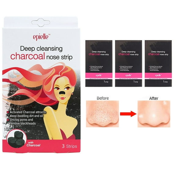 3 Pc Blackhead Remover Nose Strips Charcoal Deep Cleansing Peel Acne Treatment