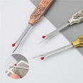 thumbnail image 4 of LEEYNEER Retro Ruyi Narcissus Thread Removal Knife Cross Embroidery Handmade Thread Picking Tool Zinc Alloy Thread Cutting and Opening Button Eye Thread Removal Knife(2-pack), 4 of 5