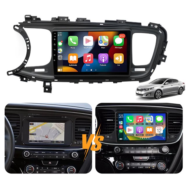 2+32G Android 13 Voiture Stéréo GPS Navigation pour Kia Optima K5 2011-2015 Voiture Sans Fil Intégrée Android Auto 9 Po Radio Voiture avec Bluetooth WiFi FM/RDS Écran Séparé SWC + Caméra de Secours AHD
