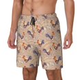 thumbnail image 1 of Lukts Roosters In Floral Print Mens Swim Trunks Swim Shorts Quick Dry Bathing Suits for Men Beach Shorts Mesh Lining Swimming Trunks ,Bathing Suit-3X-Large, 1 of 6
