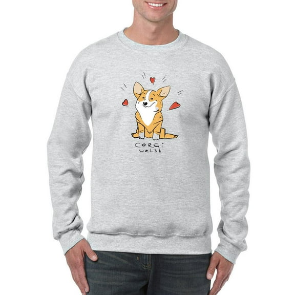 Lovely Corgi Doodle Sweatshirt Men -Image by Shutterstock, Male 4X-Large