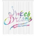 thumbnail image 3 of Ambesonne Saying Shower Curtain, Happiness Youth Themes, 69"Wx70"L, Multicolor, 3 of 3