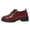 Red, variant on Miqool Women's Patent Leather Lace Up Oxfords Round Toe Thick Lug Sole Low Block Heels Business Office Dress Shoes