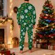 thumbnail image 4 of Pijama navideño para hombre, blusa y pantalones con estampado navideño a cuadros., 4 of 5