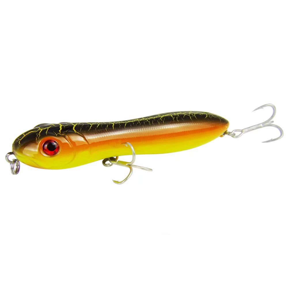 Mr.Garden 3.9" Fishing Lures Brown Snake Popper Lures Outdoor Fishing