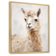 thumbnail image 2 of Designart "Grunge-Styled Minimalism: Alpaca I" Alpaca Floater Framed Canvas Wall Art, 2 of 5