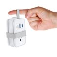 thumbnail image 1 of Cargador de viaje Uncaged Ergonomics portátil con 3 AC + 2 USB, 1 of 8