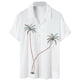 thumbnail image 1 of Camisas Hombre Manga Larga Camisa floral para hombres Tropical Casual Manga corta Botón abajo Impreso Camisas de playa (White, M), 1 of 3