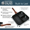 thumbnail image 2 of Potted Pans 3 in 1 Breakfast Pan with Sections - 11in Nonstick 3 Way Divided Pan, 2 of 2