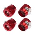 thumbnail image 1 of 4Uds AN10 Hex Rojo Unique Bargains Acabador Abrazadera Adaptador Montaje Aleación de aluminio, 1 of 6