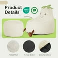 thumbnail image 5 of LIFERECORD 31" Children's Bean Bag Chair, Kids Filled Toddler Bean Bag Sofa Padded Bean Bag Chair for Boys & Girls, Cute Eggplant, Beige, 5 of 9