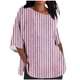 thumbnail image 1 of Tops Y Blusas de las Señoras Cortado 3/4 Manga Impresa Suelta Camisa Casual, Blusas para las Mujeres Casual, 1 of 4