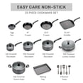thumbnail image 2 of T-fal Easy Care Nonstick Cookware, 20 piece Set, Grey, B087SKDW, 2 of 10
