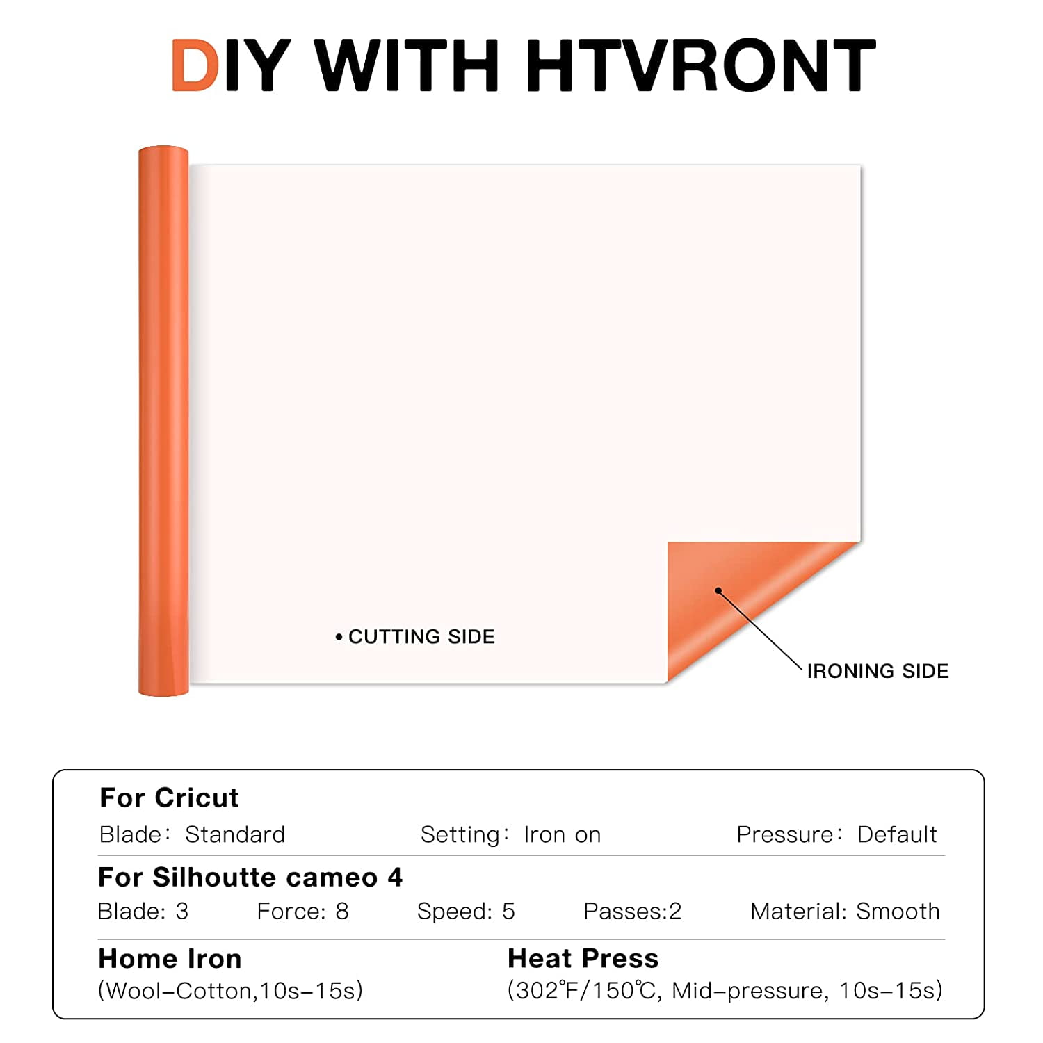 HTVRONT HTV Heat Transfer Vinyl Bundle - 14 Pack 12" x 3FT HTV Vinyl Roll, Iron on Vinyl for Cutter Easy Cut and Weeding(14 Assorted Colors)
