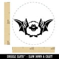 thumbnail image 2 of Cute Little Fuzzy Bat Self-Inking Rubber Stamp Ink Stamper - Lime Green Ink - Mini 1/2 Inch, 2 of 7