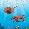 thumbnail image 4 of Sea Life Animal Models Juguetes educativos Adornos de juguetes cognitivos de año de acción de ción ños Bebés 2 piezas rojo CUTICAT Vida marina simulada, 4 of 8