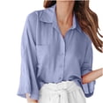 thumbnail image 2 of ICHUANYI Liquidación Blusa casual de manga larga con solapa para mujer ICHUANYI WER202308230869, 2 of 9