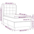 thumbnail image 4 of vidaXL Box Spring Bed with Mattress Dark Gray 39.4"x79.9" Twin XL Fabric, 4 of 6