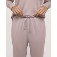 thumbnail image 5 of Real Essentials 3 Pack Women's Soft Cotton Long Sleeve Pajama Set with Pants - Lounge Sets for Women (Available In Plus), 5 of 6