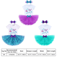 thumbnail image 6 of IBTOM CASTLE Toddler Baby Girls Mermaid 1st Birthday Outfit Princess Romper + Tutu Skirt + Shiny Bowknot Headband Cake Smash Clothes Set, 3-Piece, 6 of 6