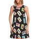 thumbnail image 1 of Fotbe Colorful Retro Tape Vestido de Verano sin Mangas para Mujer – Vestido Midi Línea A, Estilo Camiseta Floral, Vestido Playero Casual y Fluido, 1 of 7