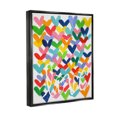 thumbnail image 3 of Stupell Industries Whimsical Love Hearts Pattern Graphic Art Jet Black Floating Framed Canvas Print Wall Art, Design by Alli Rogosich, 3 of 6