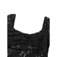 thumbnail image 6 of Argulvti Women T-shirt, Long Sleeve V-neck See-through Lace Tops Slim Sheer T-shirt Clubwear, 6 of 9