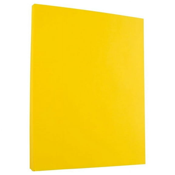 JAM Paper Solid Colors, 8 1/2 x 11, Yellow, 24lb, 2 packs of 100