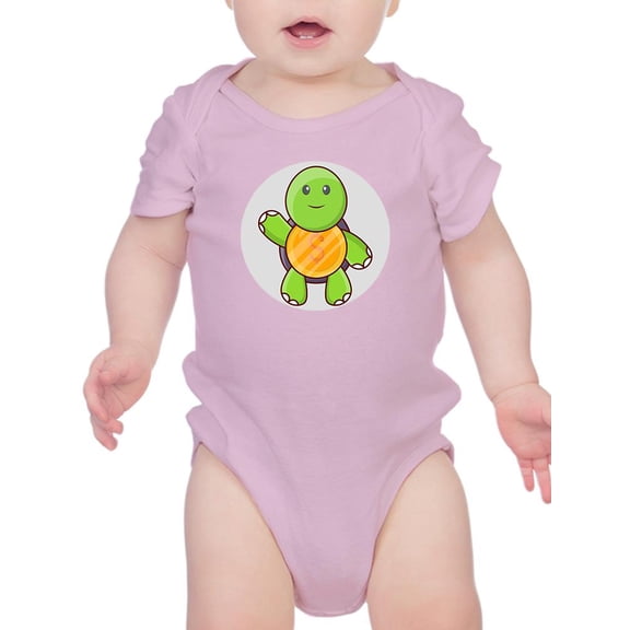 Tortoise Cartoon W Coin Belly Bodysuit Infant -Image by Shutterstock, Newborn