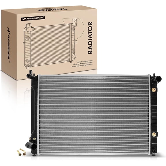 A-Premium Engine Coolant Radiator Assembly with Transmission Oil Cooler Compatible with Infiniti M37 2011-2013, Q70 2014-2019, Q70L 2015-2019, 3.7L, Automatic Transmission, Replace# 214601MA0A