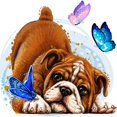 thumbnail image 1 of Cuadros Decorativos 5D bricolaje cuadrado completo taladro diamante pintura perro Kit hogar decoración arte artesanía Likrtyny embutido en tela, 1 of 2