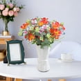 thumbnail image 6 of JeashCHAT 2 Pcs Artificial Flower Bouquet with Butterfly, Silk Floral Arrangements Faux Flowers for Spring Home Decor, Wedding Party Table Centerpiece, 6 of 6