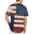 thumbnail image 4 of Domuza Men's 2026 Independence Day Shirts Usa Flag Graphics Casual Collared Button Down Short Sleeve Shirts 2026 Summer Fashion Comfort Top with Pockets Brown 2XL, 4 of 5