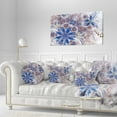 thumbnail image 1 of Formes Florales Grungy Bleu Brun - Grande Toile Murale Florale, 1 of 3