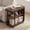 Rustic Brown & Black, variant on Costway 1 PCS Sofa Side Table, Mobile Night Stand with Foldable Swivel Top, 2-Tier Shelf Rustic Brown & Black