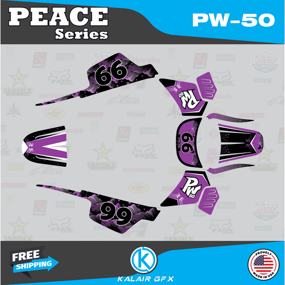 Kalair GFX Graphics Kit for Yamaha PW50 (All Years) Peace Series