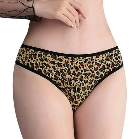

wendunide womens underwear Leopard Print Women Translucent Underwear Sheer Lace Tank Lace Sexy Underpant Women s Panties C L