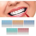 50 Pcs Tooth Interdental Brush Toothpicks Tooth Flossing Head Oral