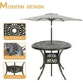 thumbnail image 4 of W WARMHOL 3-Piece Outdoor Patio Dining Set, All-Weather Cast Aluminum Patio Furniture Set for Backyard Garden Deck with 2 Chairs and 35.2" Round Table, 2" Umbrella Hole, 4 of 7