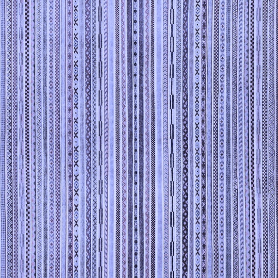 Ahgly Company Machine Washable Indoor Square Abstract Blue Modern Area Rugs, 7' Square