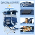 thumbnail image 2 of Folding Camping Chair with Canopy Shade, 30W Solar Charging Panel, Footrest, Cup Holder & Cooler Bag for Camping, BBQ & Picnic (1 Pack), 2 of 7